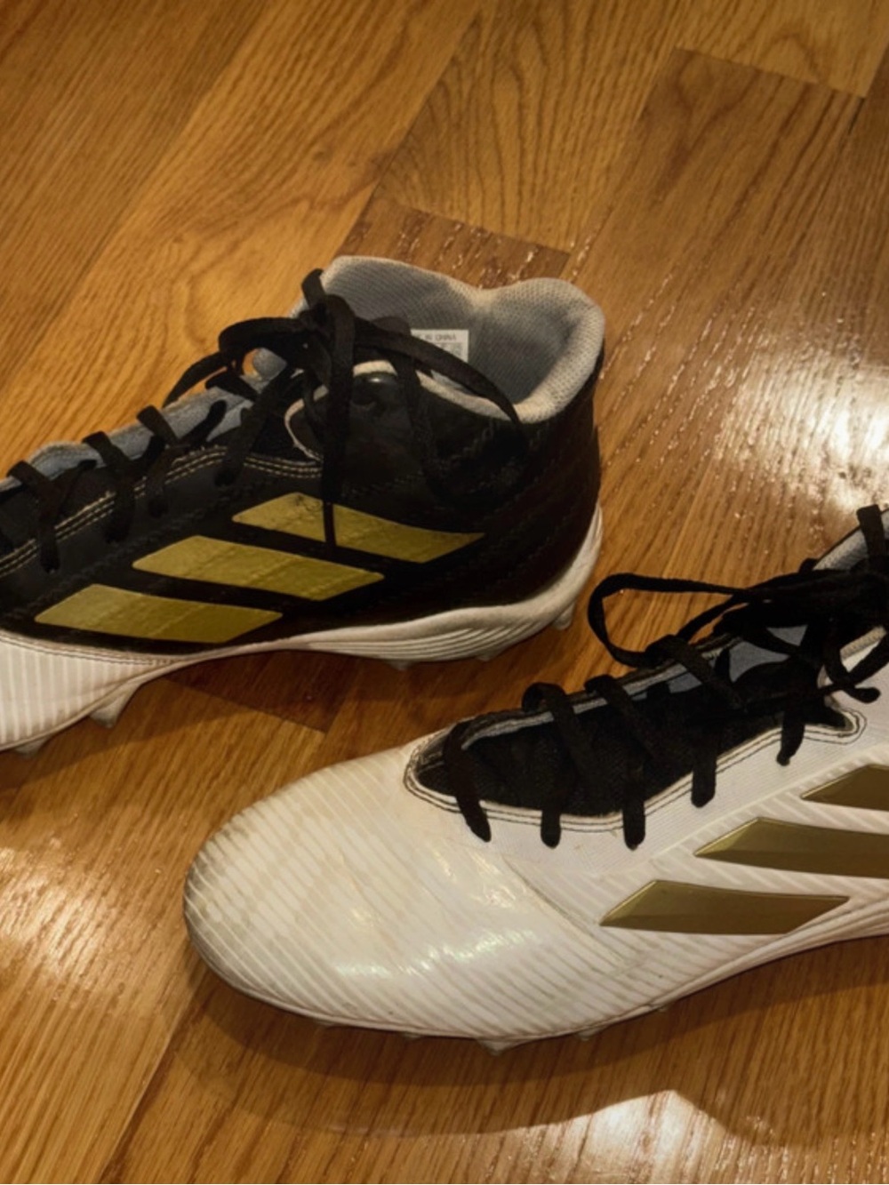 adidas Athletic Cleats Black and Gold
